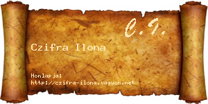 Czifra Ilona névjegykártya