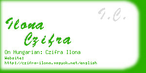 ilona czifra business card